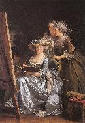 Labille-Guiard, Adelaide Self-Portrait with Two Pupils France oil painting reproduction
